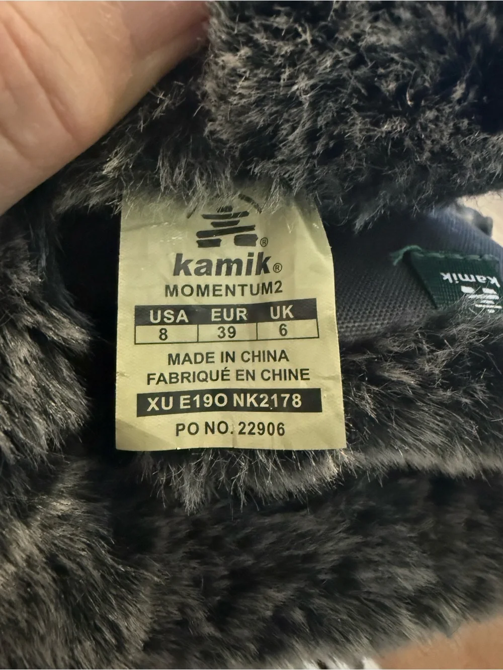 Kamik Women’s Gray and Black Insulated Winter Boots with Faux Fur Cuff brand new